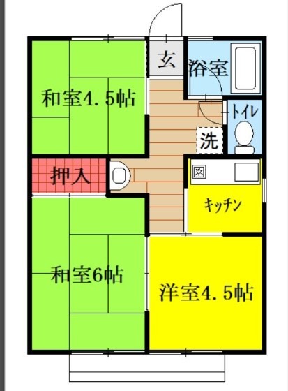 浜松市中央区領家のアパートの間取り