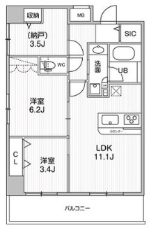 コンフォリア・リヴ志村三丁目の間取り