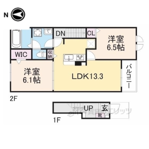 磯城郡田原本町大字松本のアパートの間取り