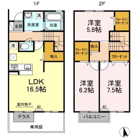 セジュール今里　Ｂ棟の間取り