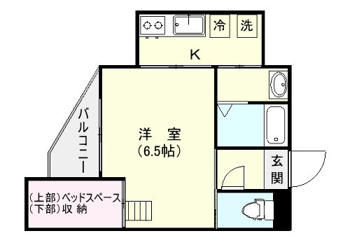 【鹿児島市荒田のマンションの間取り】