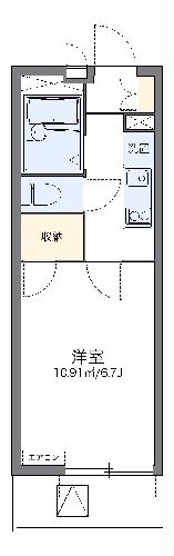 レオパレスプチパレＫの間取り