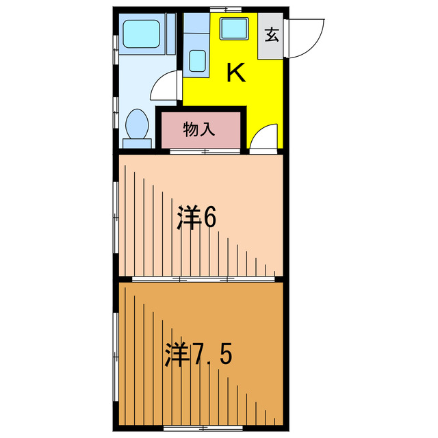 丸十コーポの間取り