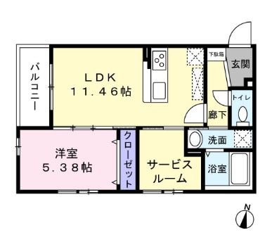 福岡市早良区賀茂のマンションの間取り