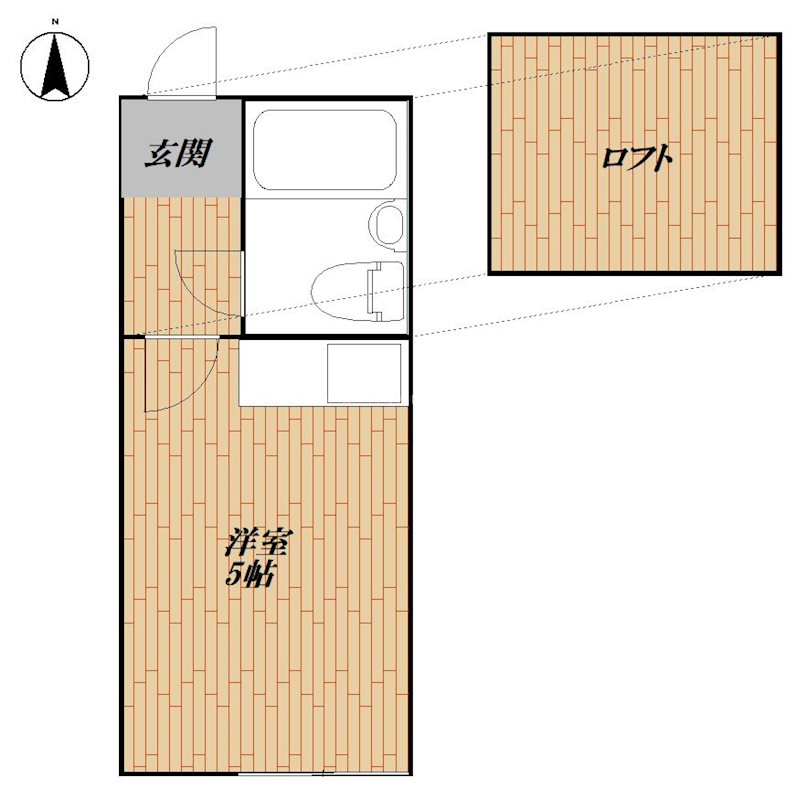 大田区西六郷のアパートの間取り