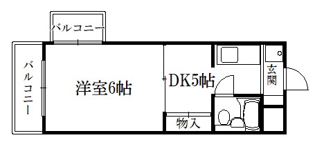 セシール太秦の間取り