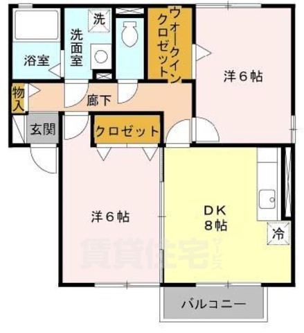 堺市堺区中田出井町のアパートの間取り