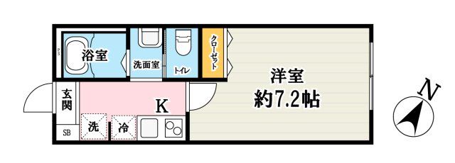 さいたま市大宮区大成町のアパートの間取り