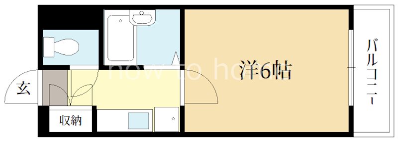 京都市左京区松ケ崎木ノ本町のマンションの間取り