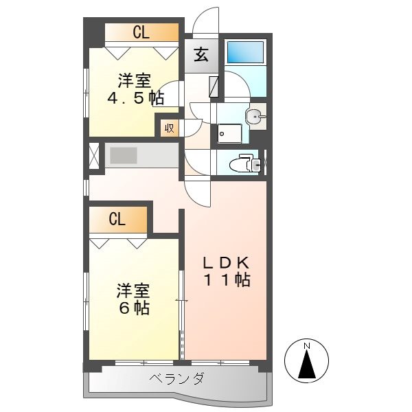 Crea名駅南の間取り