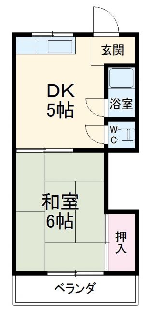 名古屋市西区大野木のアパートの間取り