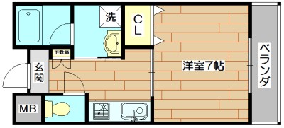 茨木市新庄町のマンションの間取り