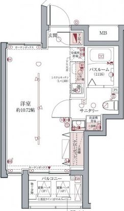 【ラグディア高輪の間取り】