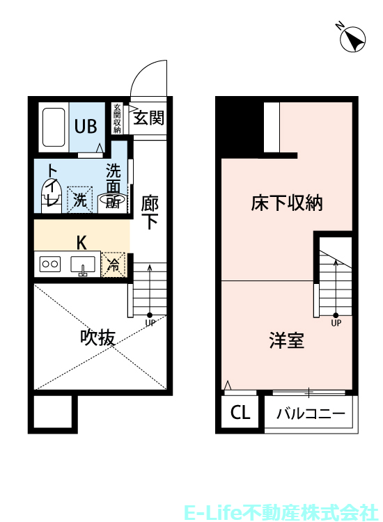 熊本市中央区岡田町のアパートの間取り