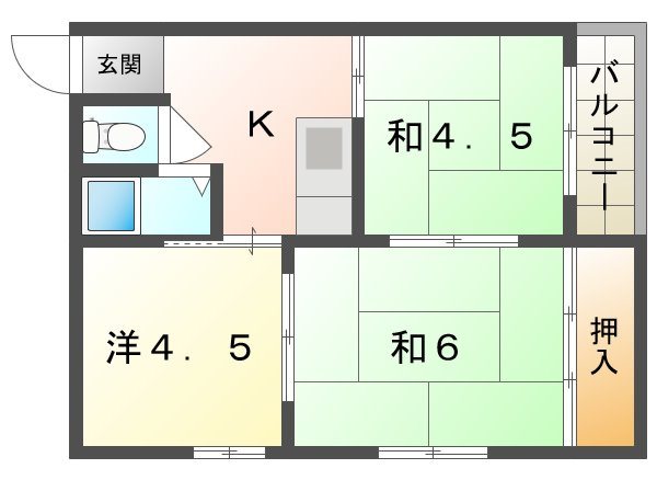 浜町ハイツの間取り