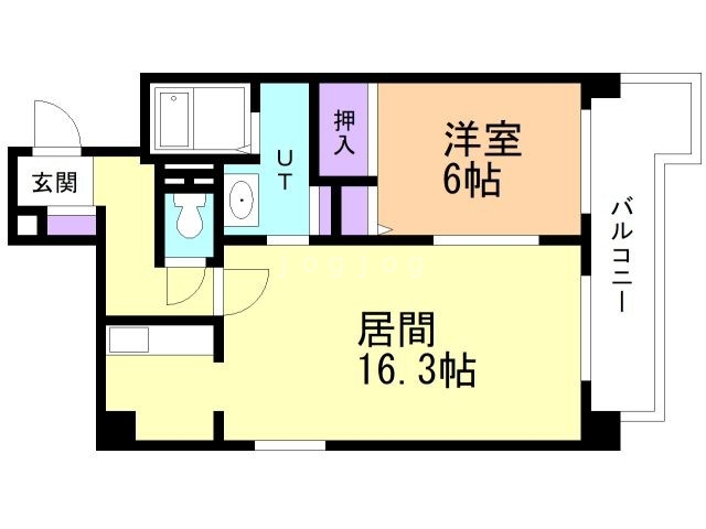 札幌市中央区北十四条西のマンションの間取り