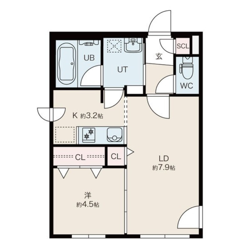 CREA南5条の間取り