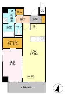 さいたま市大宮区桜木町のマンションの間取り