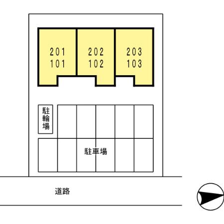 【北九州市若松区宮前町のアパートの駐車場】