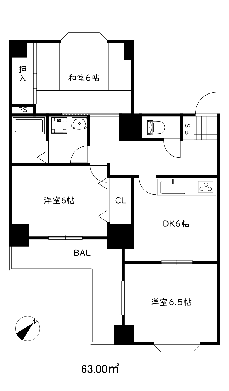 リヴェラ松風の間取り