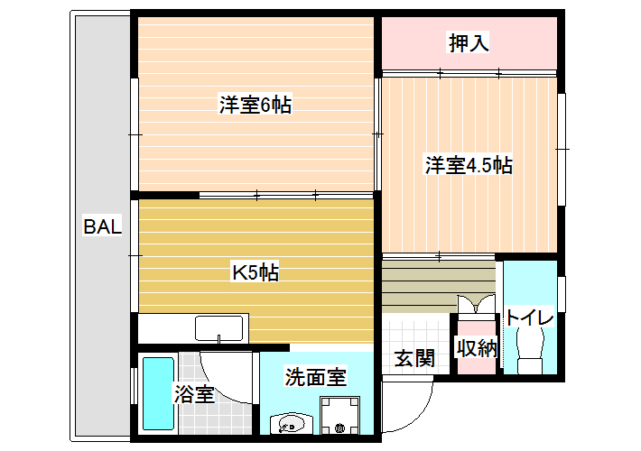 ビレッジハウス大淀1号棟の間取り