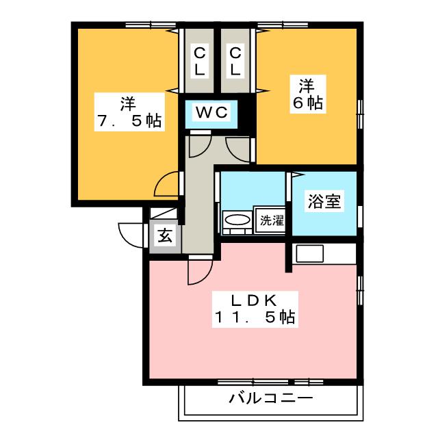 リビングタウン双葉Ａの間取り