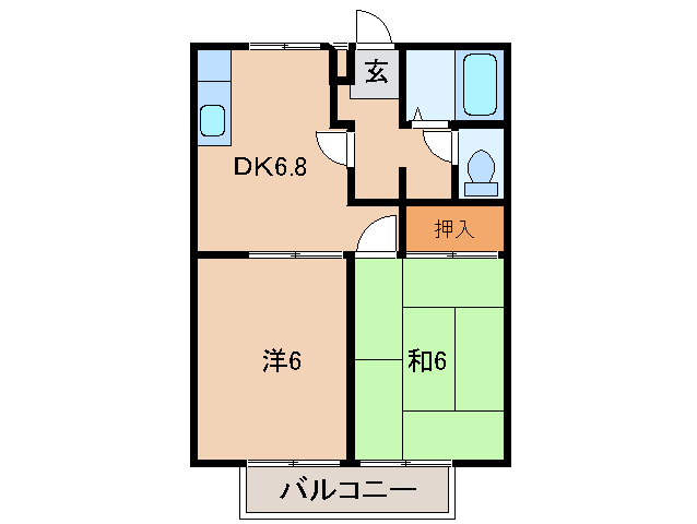 グリーンフル六十谷IIの間取り