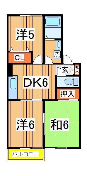 グリーンヒルズ中峠台Ｆの間取り