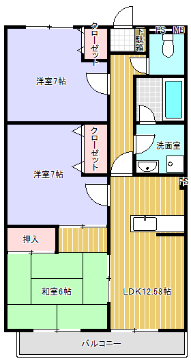 コテージ千秀石部の間取り