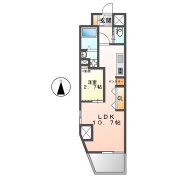 名古屋市西区花の木のマンションの間取り