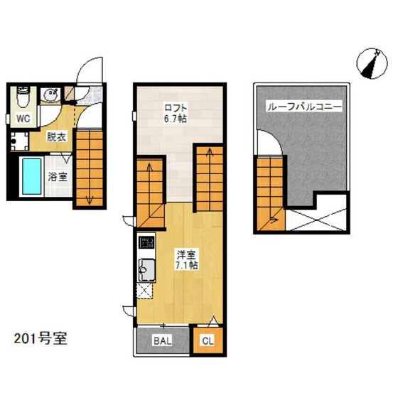 福岡市西区今宿のアパートの間取り