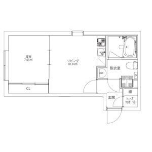 足立区千住中居町のマンションの間取り