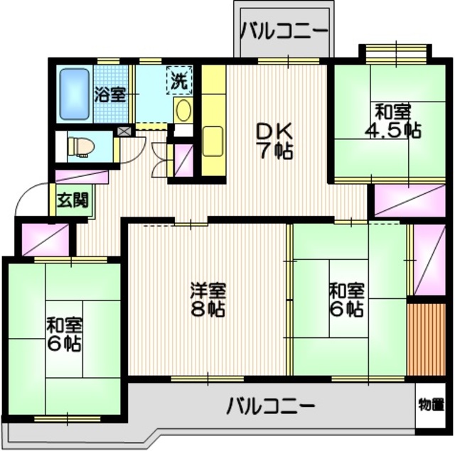 町田ハイツＢ5号棟の間取り