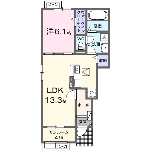 クレメント高岡Ｂの間取り