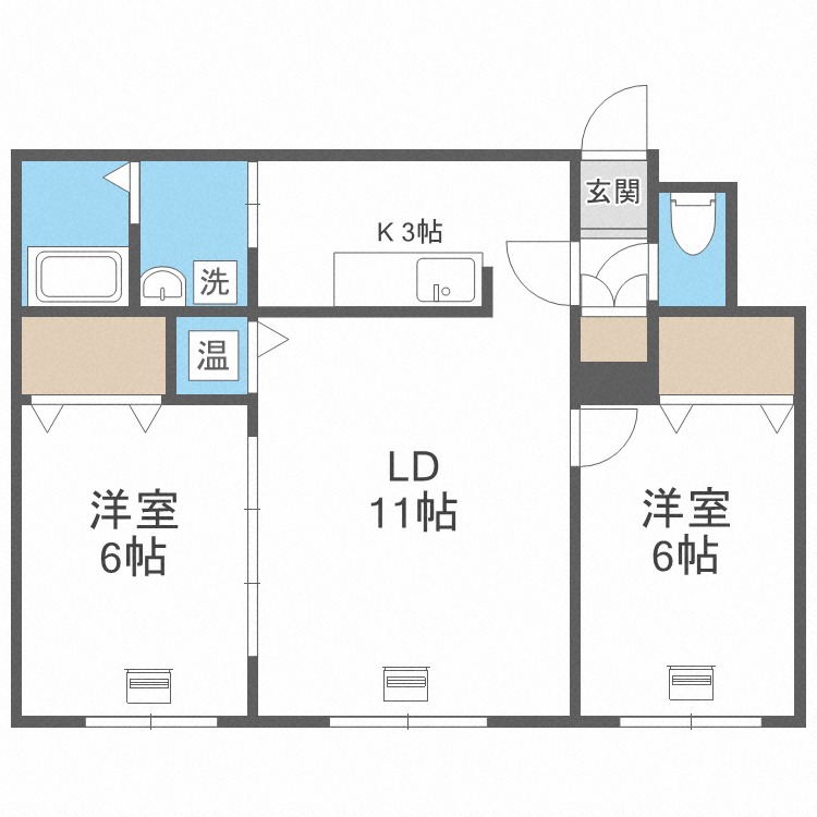 モンレーヴ北２７の間取り