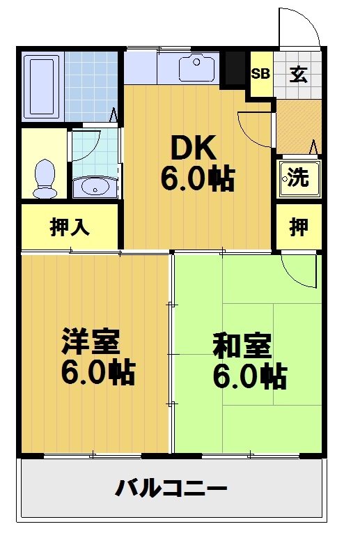 サンライブマンションIの間取り