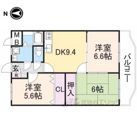 フルーエント１の間取り