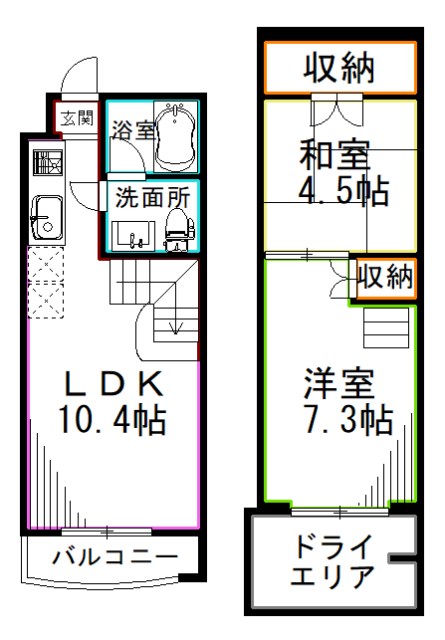 杉並区上荻のマンションの間取り