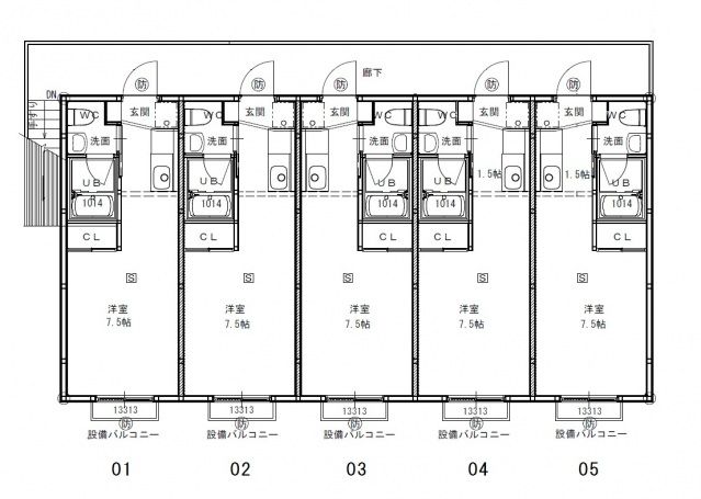 広島市南区仁保のアパートの間取り