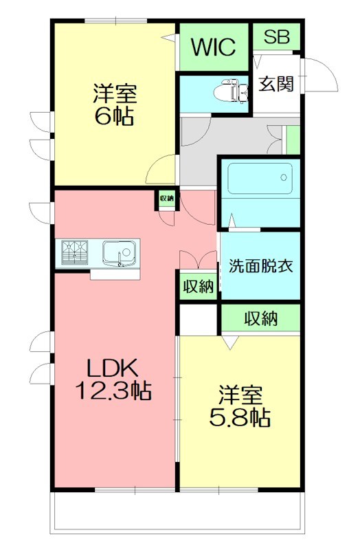 藤沢市鵠沼桜が岡のマンションの間取り