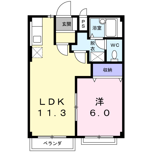 茜ハイツの間取り