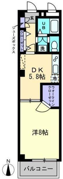 高松市三条町のマンションの間取り