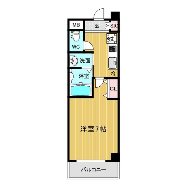 愛知県名古屋市東区代官町（マンション）の賃貸物件の間取り