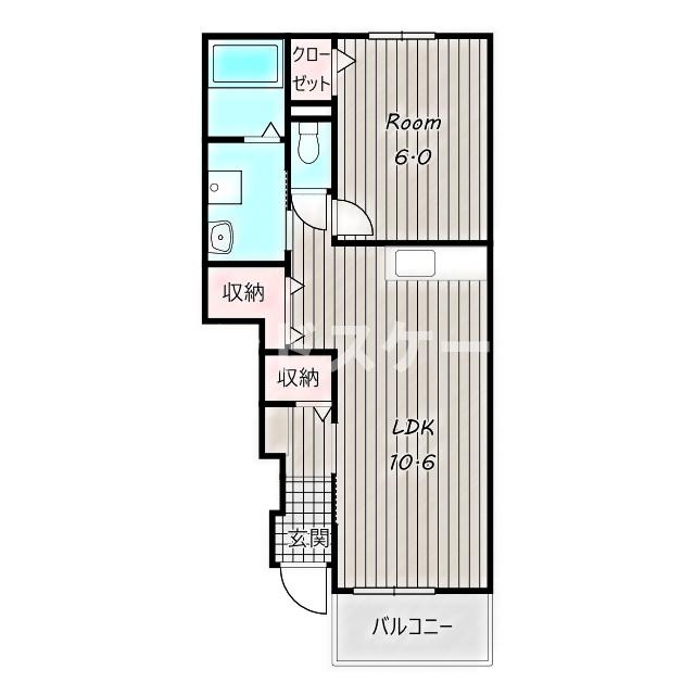 安中市原市のアパートの間取り