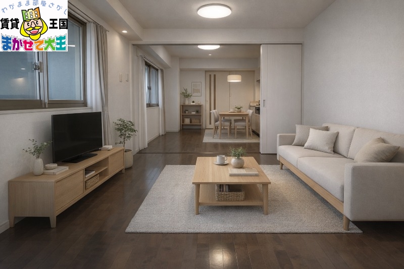 居室・リビング　家具・インテリアはＣＧです