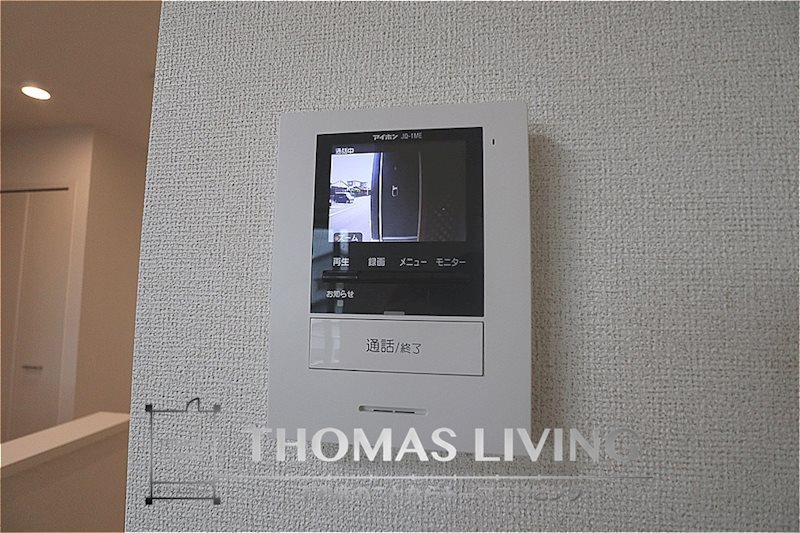 セキュリティ　モニター付きインターフォン。