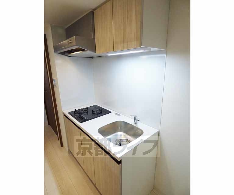 キッチン　２口ガスコンロつきのキッチン