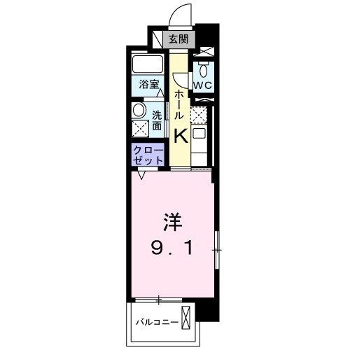 地下鉄鶴舞線 庄内通駅 徒歩14分 4階建 築6年の間取り写真