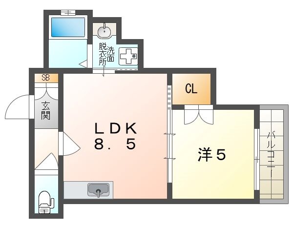 クリエオーレ雁屋西町の間取り写真