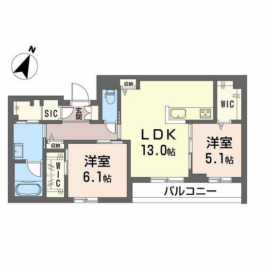 グランドビーンズVの間取り写真